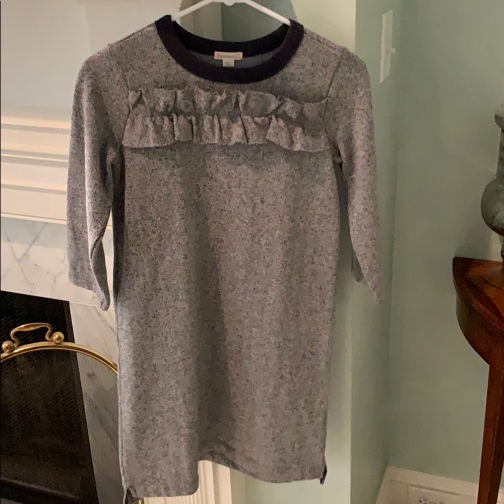 Girls heather blue sweater knit dress by Crewcuts